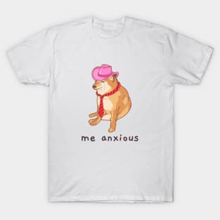 Me anxious Dog Meme T-Shirt